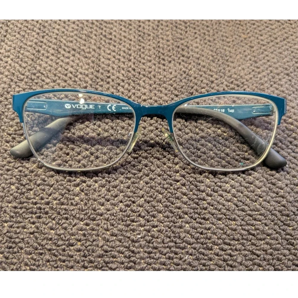 Vogue VO 3940 Teal Blue & Silver Cat Eye Eyeglass Frames - Non-Prescription